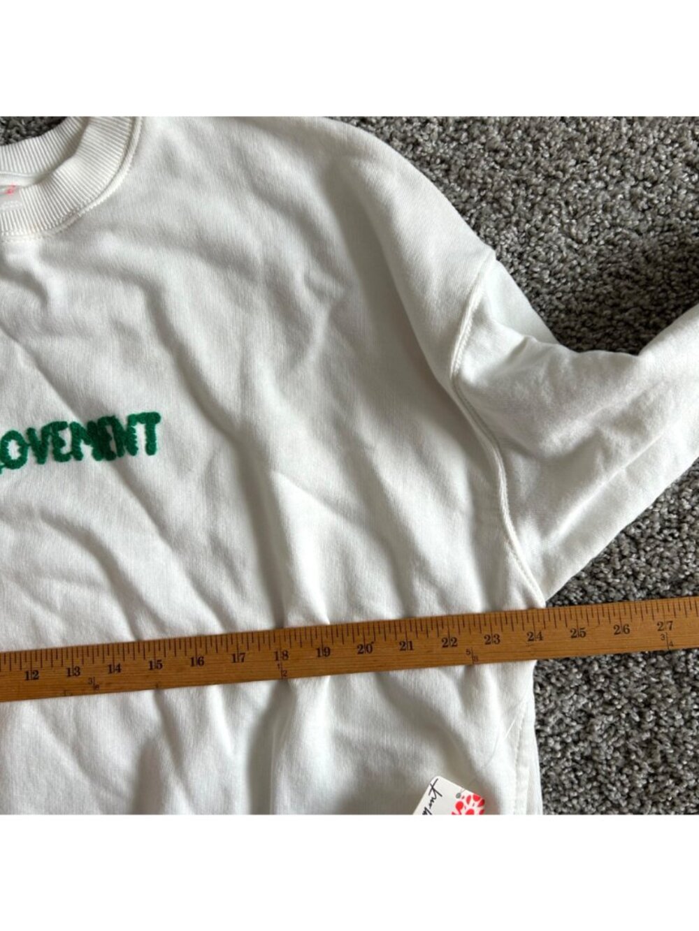 FP Movement Women's Sz Small White Crewneck All Star Embroidered Logo Sweatshirt - Picture 11 of 16